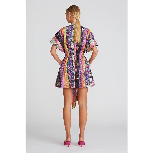 AMUR NYLA TIE FRONT FLORAL DRESS - Picture 3 of 9